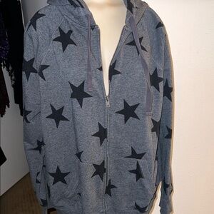 Torrid Charcoal Hoodie with Black Star Design